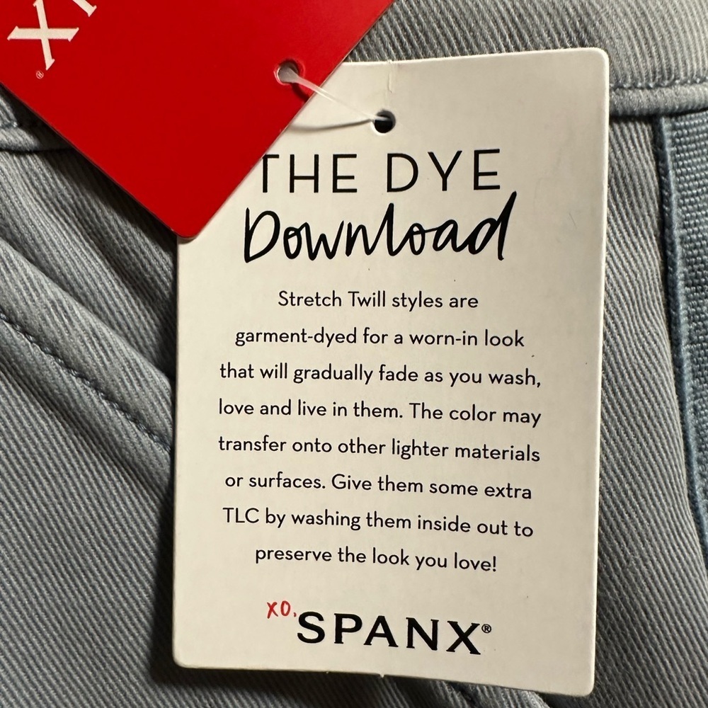 Spanx 4" Twill Short  Mountain Blue Size Large - Picture 8 of 10